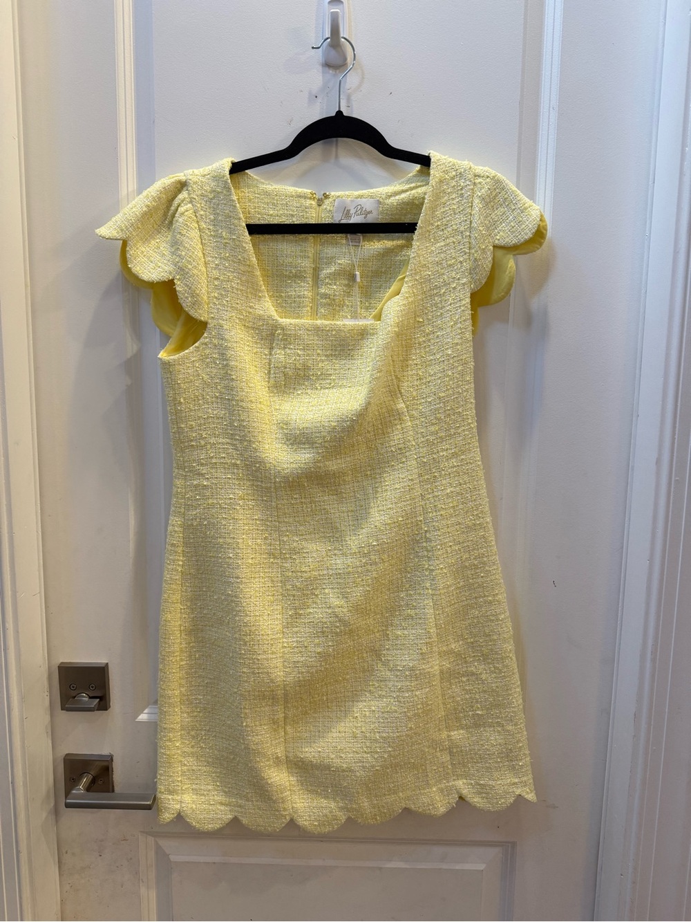 Lilly Pulitzer Yellow Scallop-Edge Sheath Dress